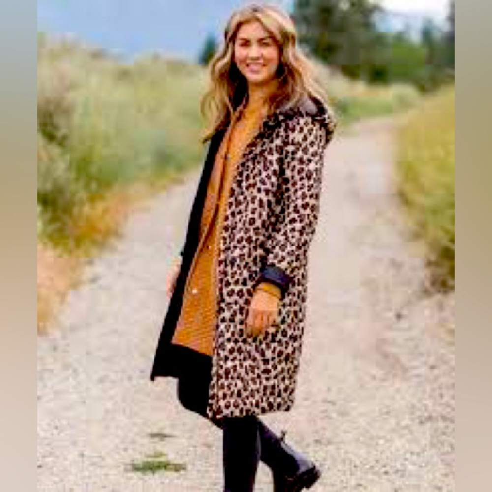 Joe fresh x jillian harris  colab leopard print jacket size large